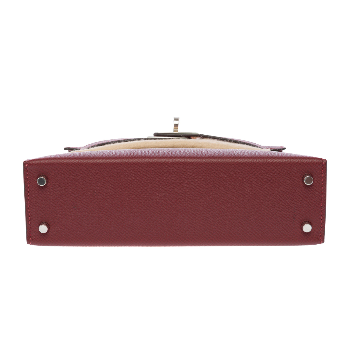 Sac HERMES Kelly Mini en Cuir Rouge - 104072