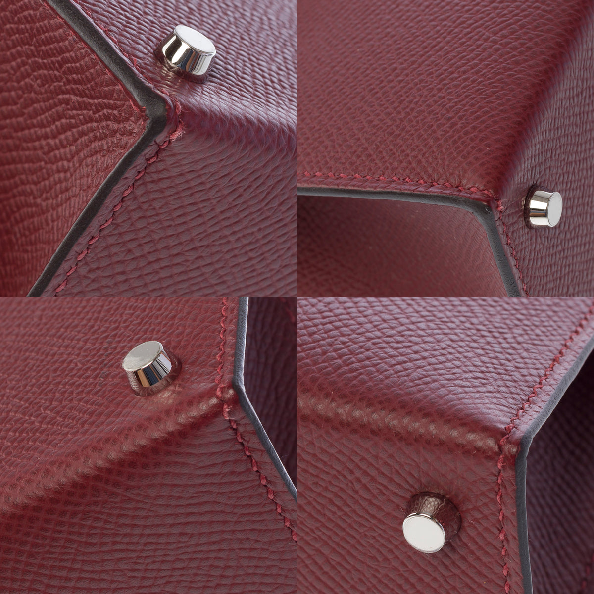 Sac HERMES Kelly Mini en Cuir Rouge - 104072