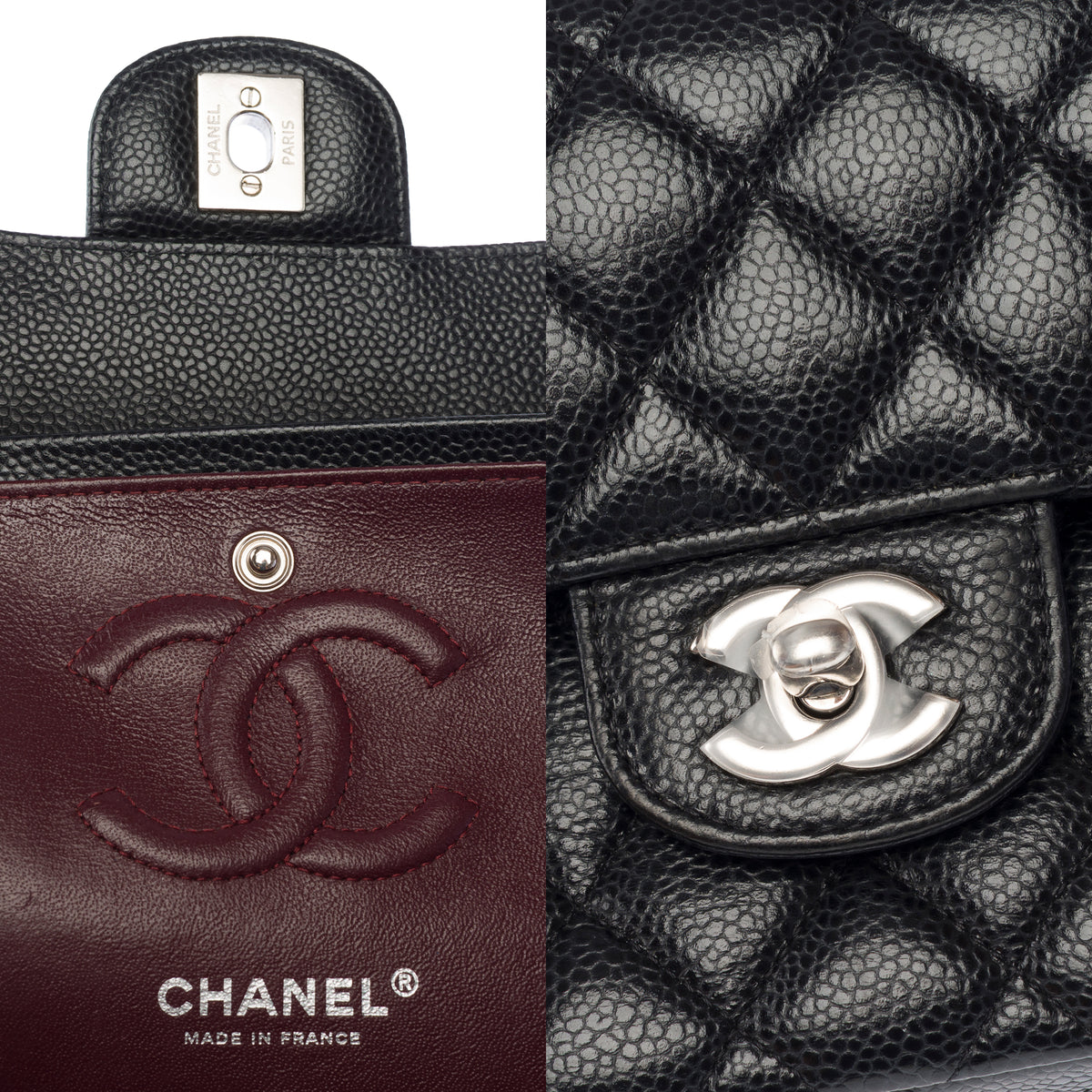 Sac CHANEL Timeless/Classique en Cuir Noir - 104048