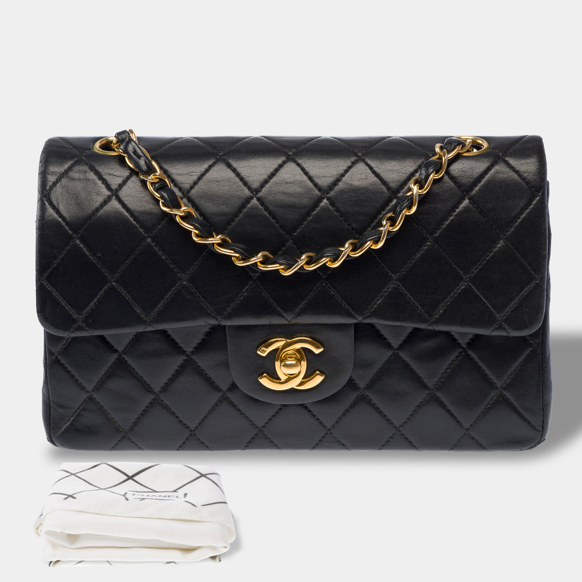 Sac CHANEL Timeless/Classique en Cuir Noir - 104060