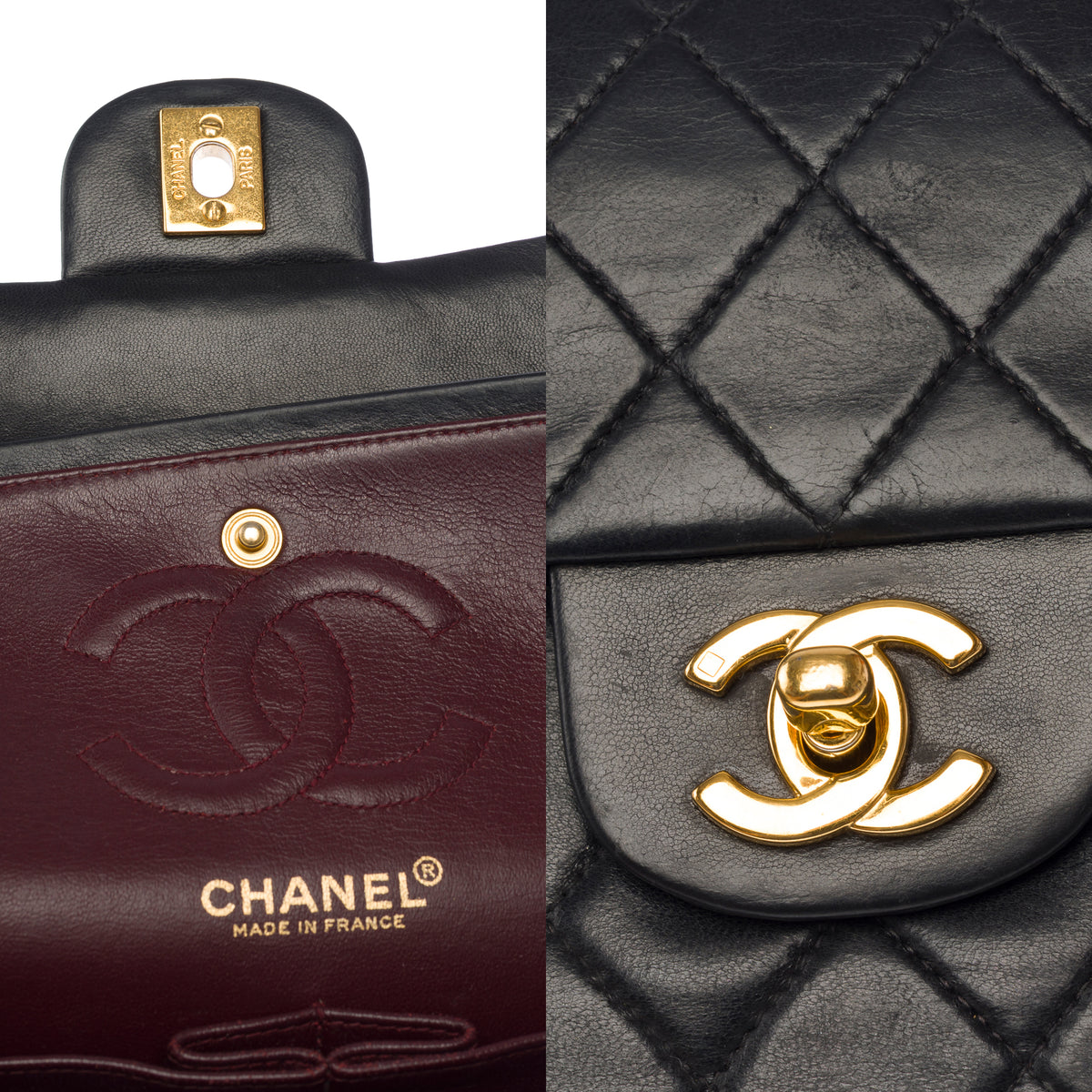 Sac CHANEL Timeless/Classique en Cuir Noir - 104060