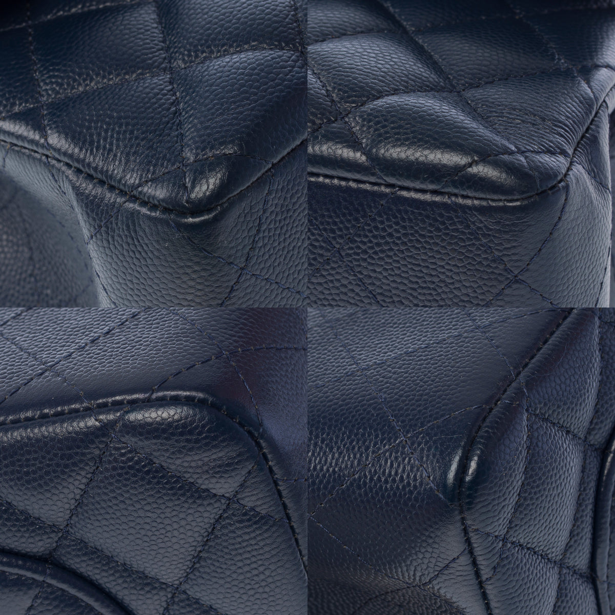 Sac CHANEL Timeless/Classique en Cuir Bleu Marine - 104049