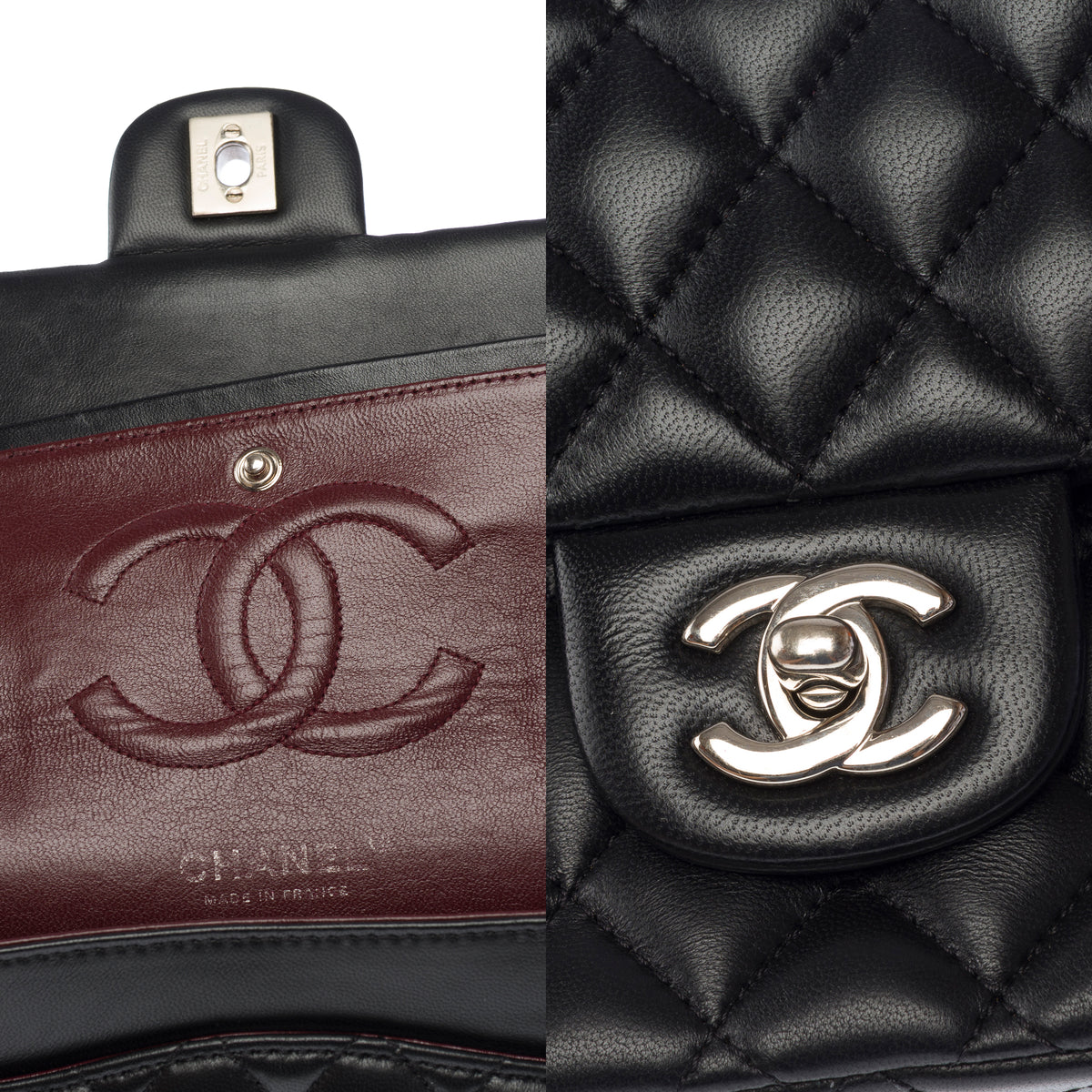 Sac CHANEL Timeless/Classique en Cuir Noir - 104061