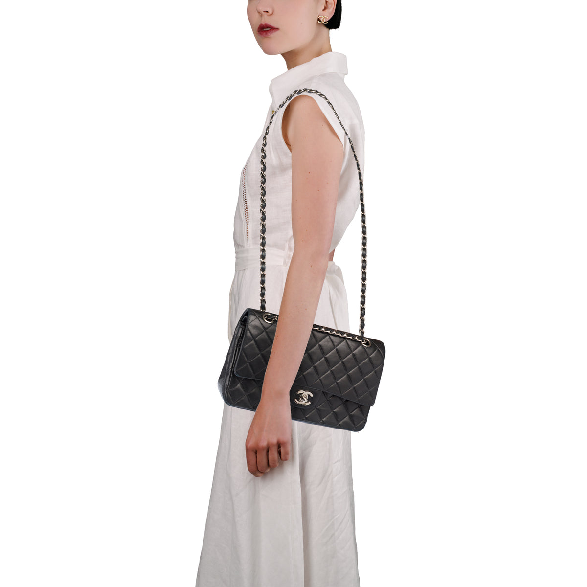 Sac CHANEL Timeless/Classique en Cuir Noir - 104063