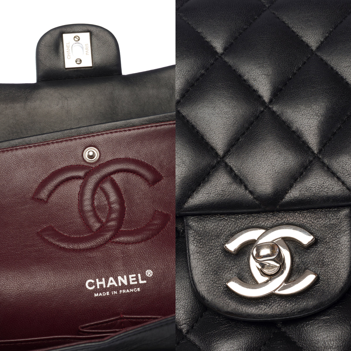 Sac CHANEL Timeless/Classique en Cuir Noir - 104064