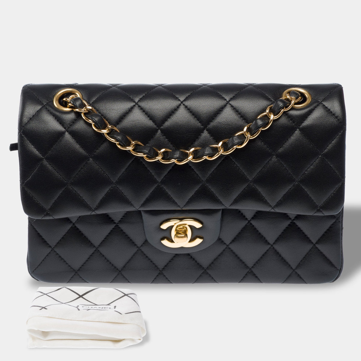Sac CHANEL Timeless/Classique en Cuir Noir - 104068