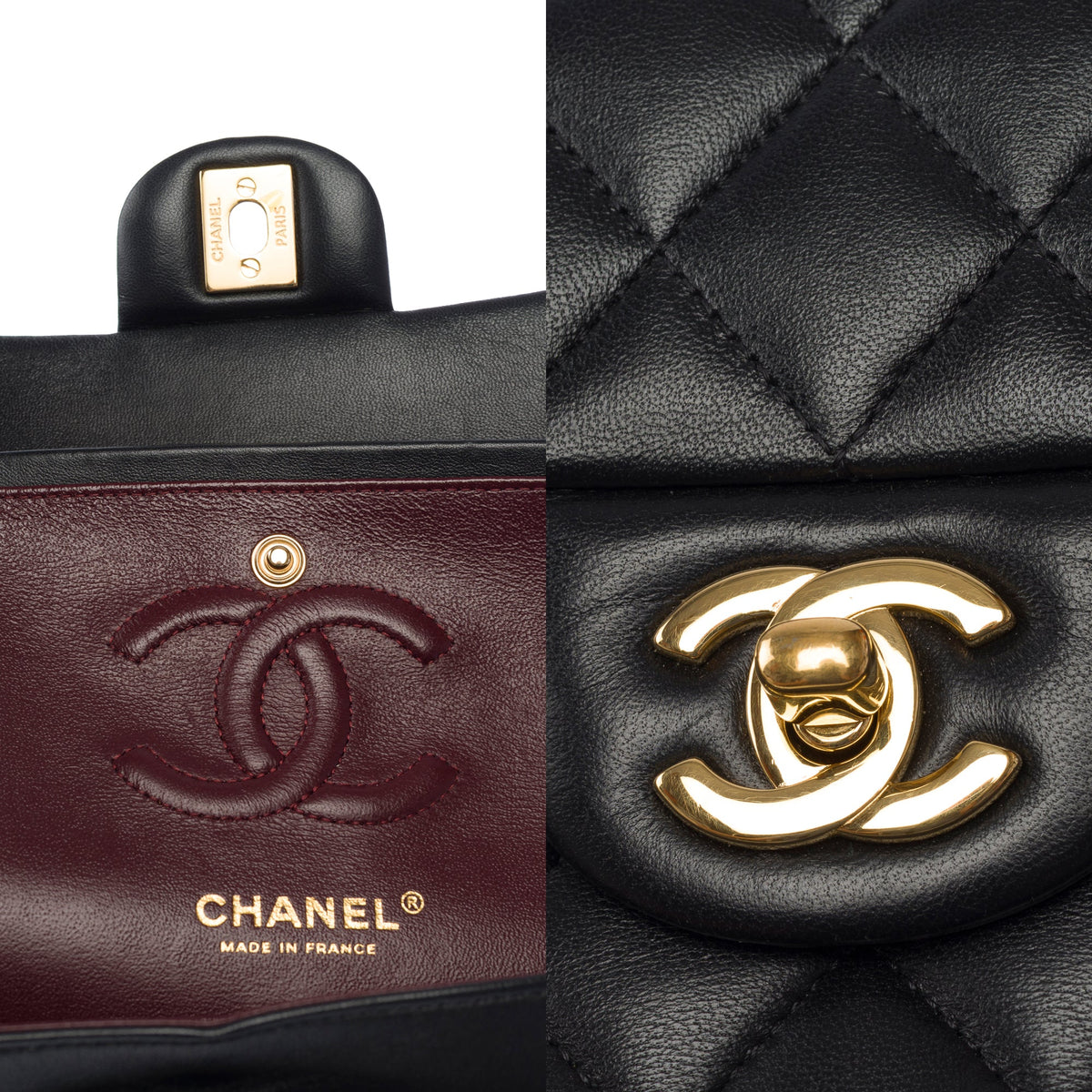 Sac CHANEL Timeless/Classique en Cuir Noir - 104068