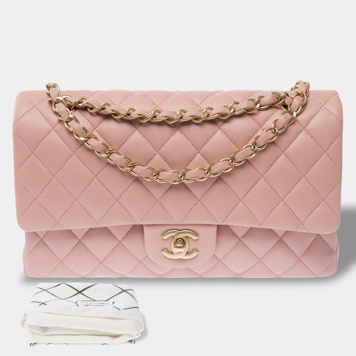 Sac CHANEL Timeless/Classique en Cuir Rose - 104069