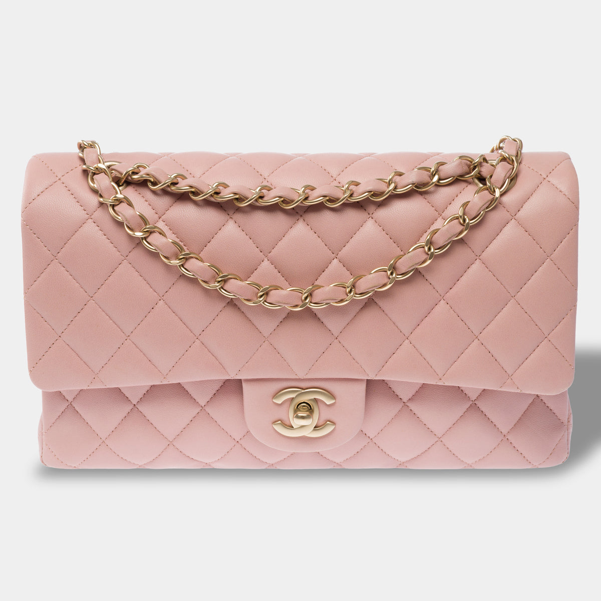 Sac CHANEL Timeless/Classique en Cuir Rose - 104069