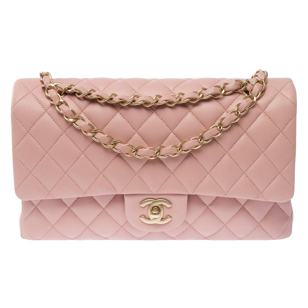 Sac CHANEL Timeless/Classique en Cuir Rose - 104069