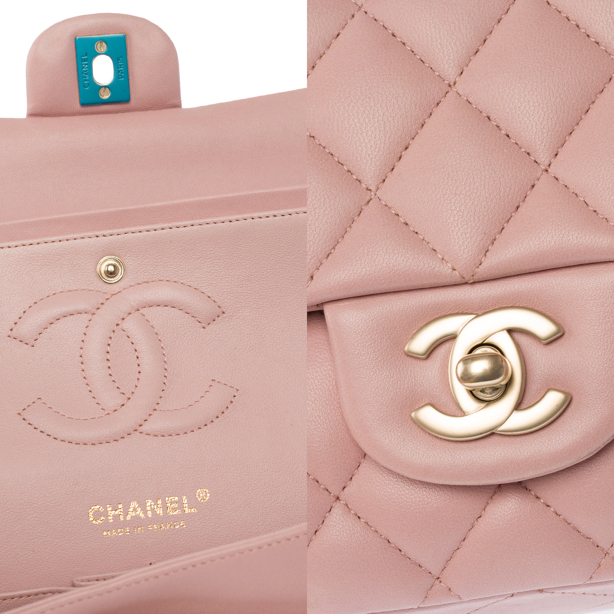 Sac CHANEL Timeless/Classique en Cuir Rose - 104069