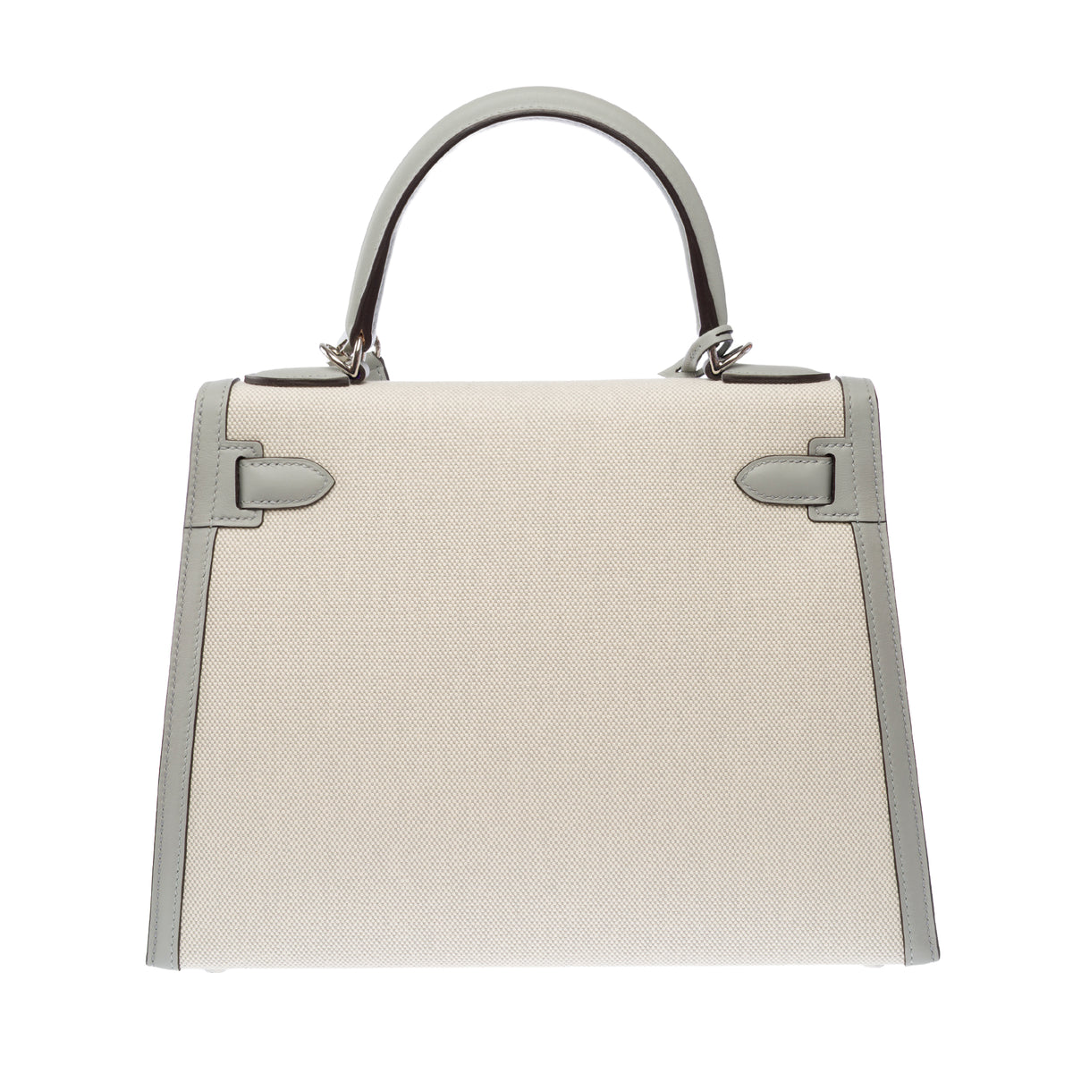 Sac HERMES Kelly 28 en Toile Gris - 104073