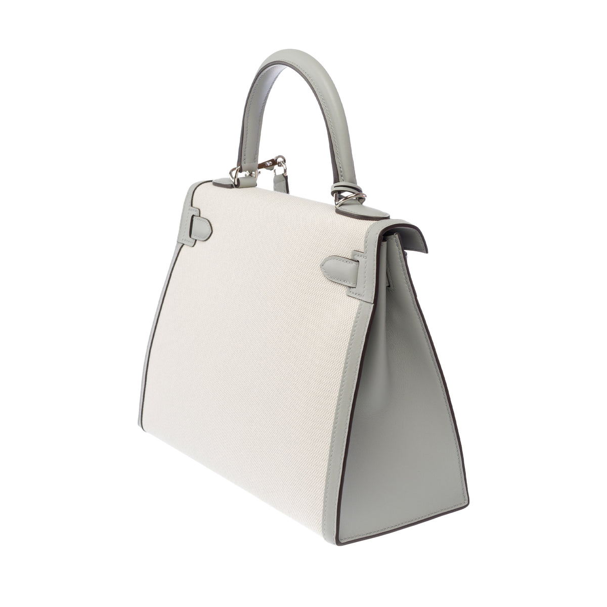 Sac HERMES Kelly 28 en Toile Gris - 104073