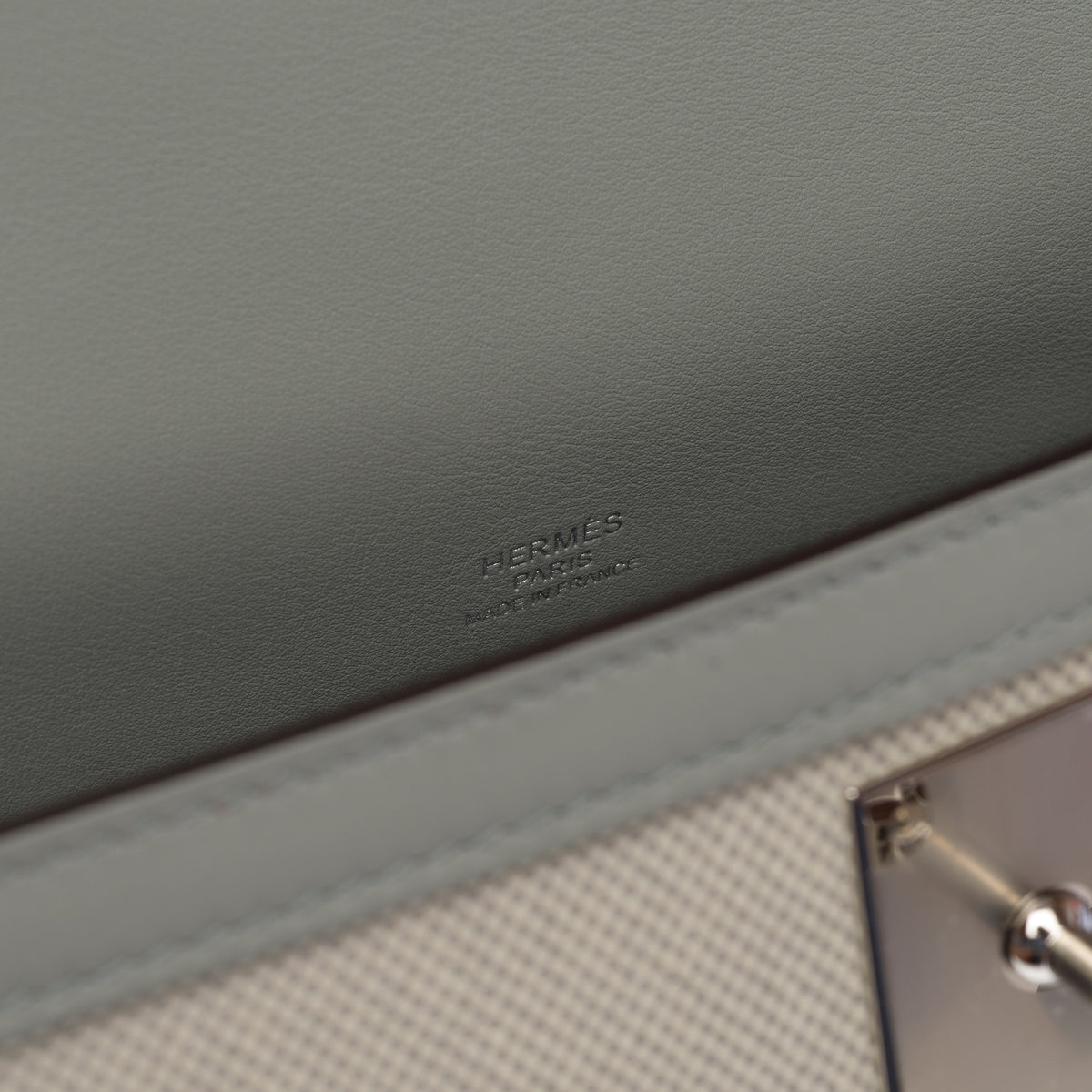 Sac HERMES Kelly 28 en Toile Gris - 104073