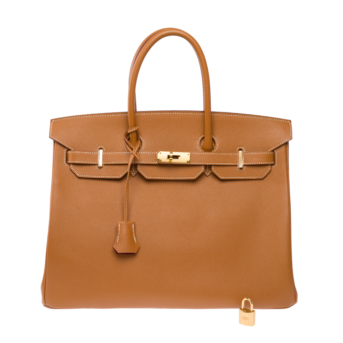 Sac HERMES Birkin 35 en Cuir Doré - 104078