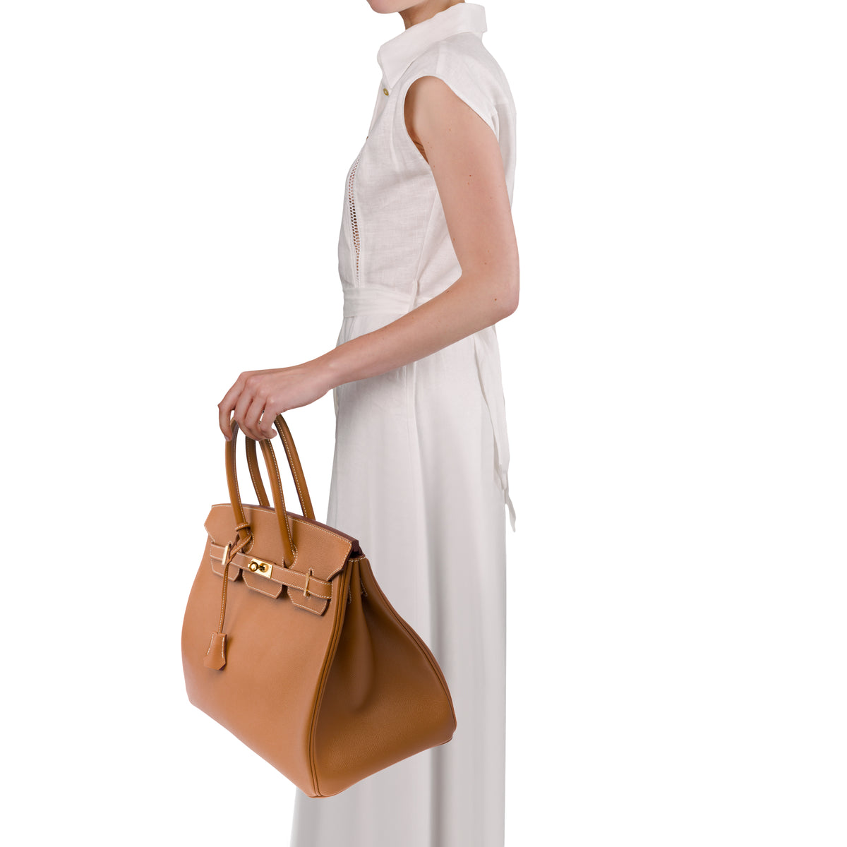 Sac HERMES Birkin 35 en Cuir Doré - 104078