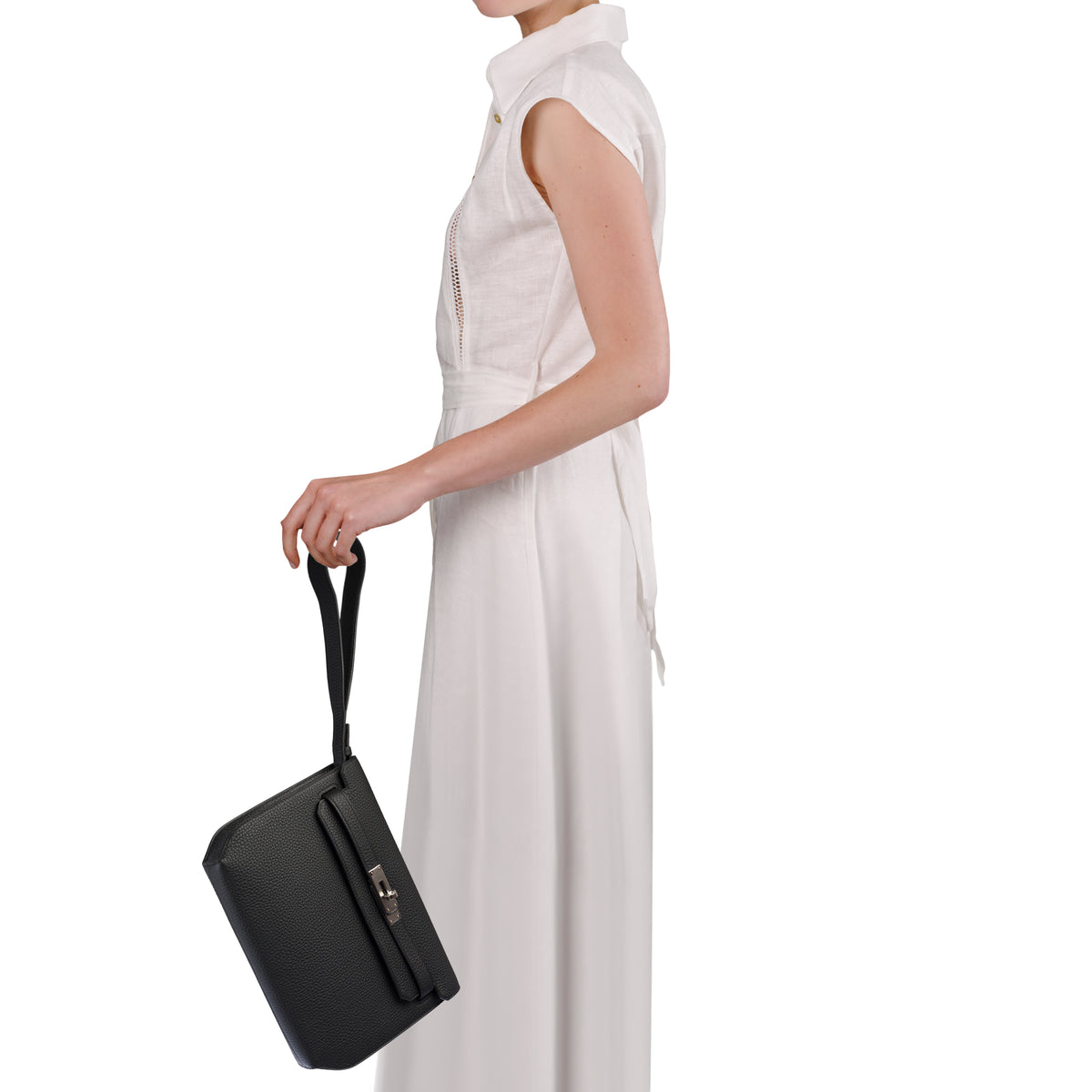 Sac HERMES Sac a depeches en Cuir Noir - 104010