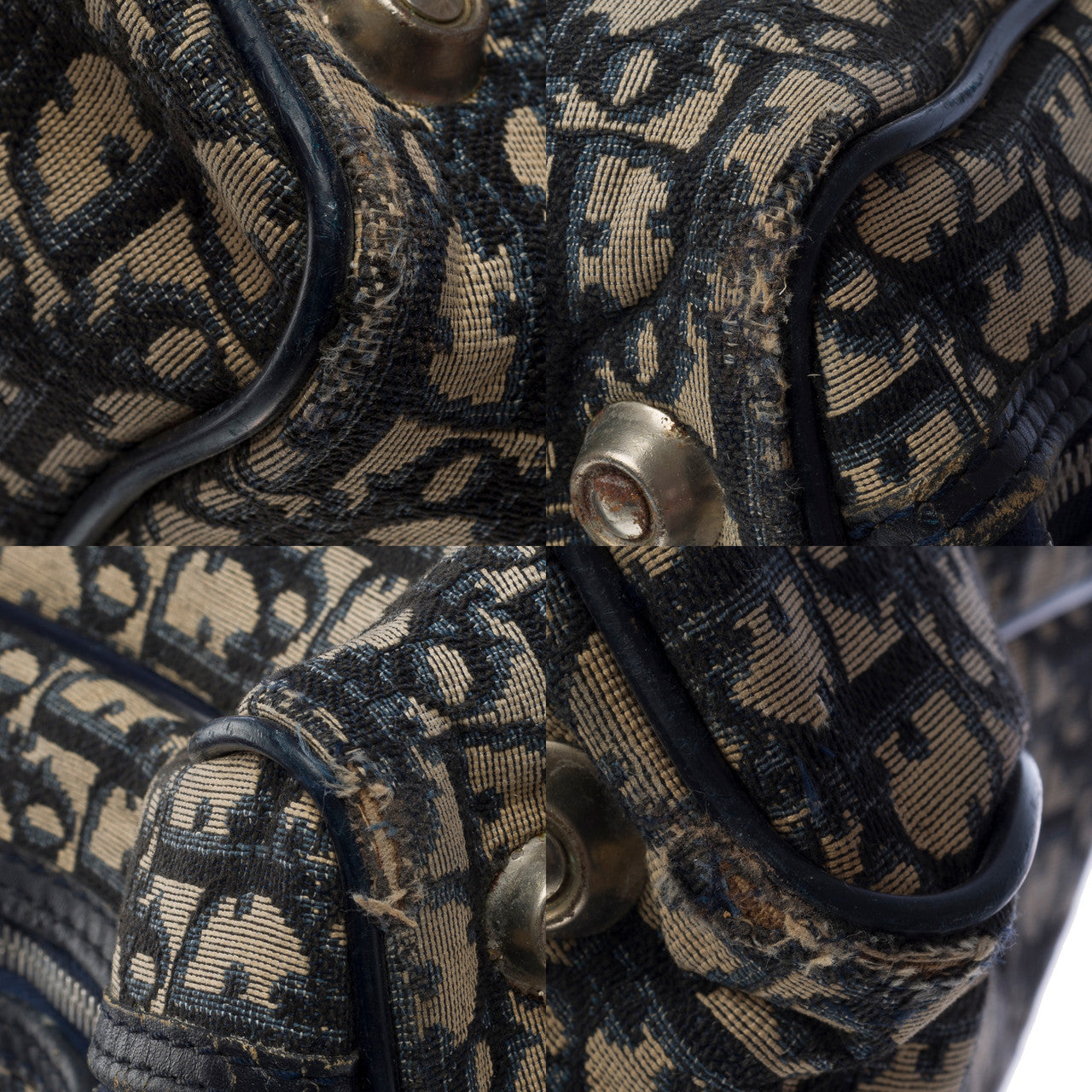 Sac DIOR en Toile Bleu Marine - 340451119